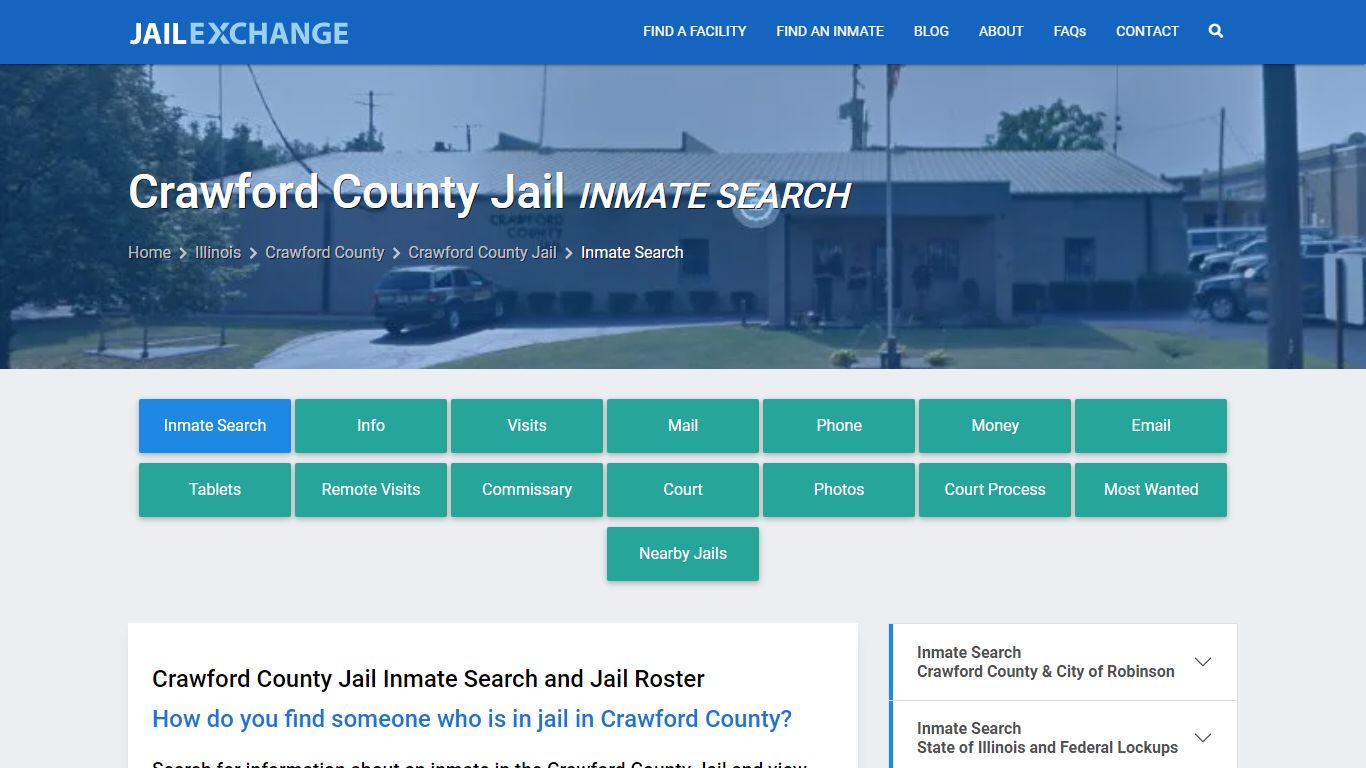 Inmate Search: Roster & Mugshots - Crawford County Jail, IL